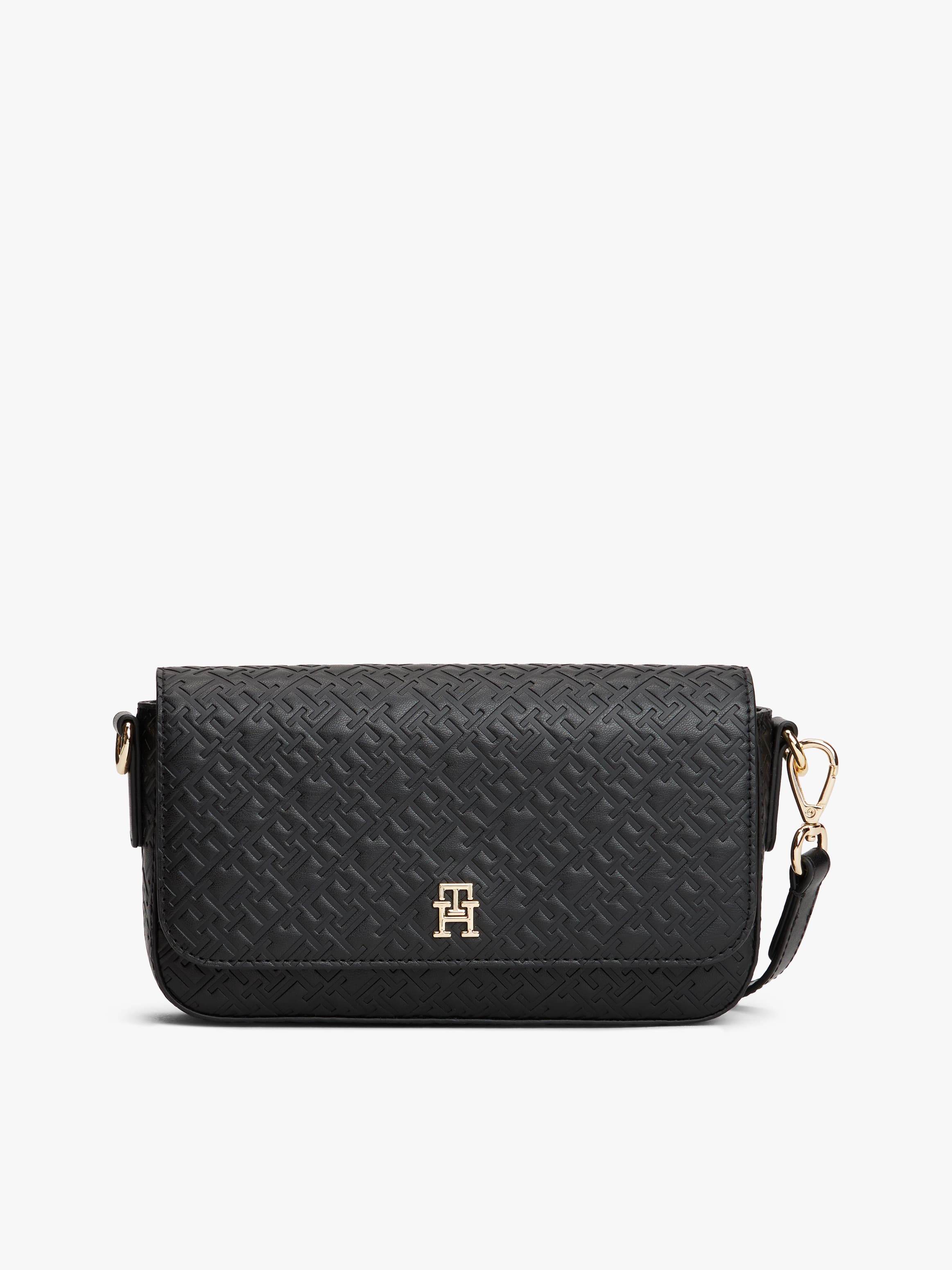 حقيبة كروس بدي بتطريز شعار Hilfiger Icon